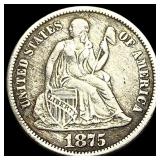 1875-CC Silver Seated Liberty Dime HIGH GRADE