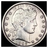 1892 Silver Barber Quarter UNCIRCULATED
