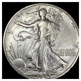 1943 Walking Liberty Half Dollar CLOSELY UNCIRCULA
