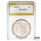 1879-S Morgan Silver Dollar PGA MS65