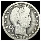 1899 Silver Barber Quarter NICELY CIRCULATED