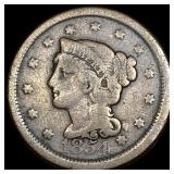 1854 Braided Hair Large Cent NICELY CIRCULATED
