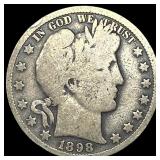 1898-O Silver Barber Half Dollar NICELY CIRCULATED