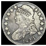 1824 Capped Bust Half Dollar LIGHTLY CIRCULATED