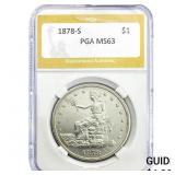 1878-S Silver Trade Dollar PGA MS63
