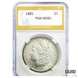 1885 Morgan Silver Dollar PGA MS66