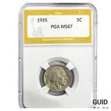 1935 Buffalo Nickel PGA MS67