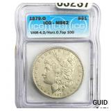 1879O/Horiz. O Morgan Silver Dollar ICG MS62 VAM-4