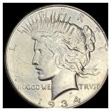 1934 Peace Silver Dollar CLOSELY UNCIRCULATED