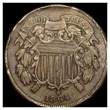 1864 Bronze Two-Cent Piece HIGH GRADE
