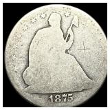 1875 Silver Seated Liberty Half Dollar HIGH GRADE