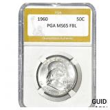 1960 Franklin Half Dollar PGA MS65 FBL