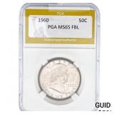 1960 Franklin Half Dollar PGA MS65 FBL