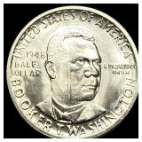 1948 Silver Half Dollar Booker T. Washington UNCIR