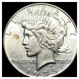 1935 Silver Peace Dollar CLOSELY UNCIRCULATED