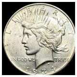 1934 Silver Peace Dollar CLOSELY UNCIRCULATED