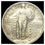 1918-S Silver Standing Liberty Quarter NEARLY UNCI