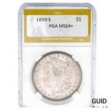 1890-S Morgan Silver Dollar PGA MS64+