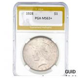 1928 Silver Peace Dollar PGA MS63+