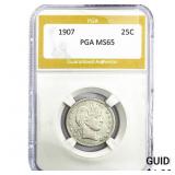 1907 Barber Quarter PGA MS65