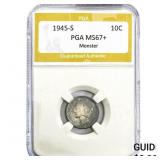 1945-S Mercury Silver Dime PGA MS67+ Monster