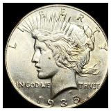 1935 Silver Peace Dollar CLOSELY UNCIRCULATED