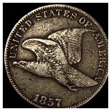 1857 Flying Eagle Cent ABOUT UNCIRCULATED