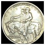 1925 Silver Stone Mountain Half Dollar NEARLY UNCI