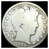 1898-O Silver Barber Half Dollar NICELY CIRCULATED