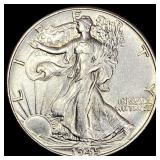 1945 Silver Walking Liberty Half Dollar CLOSELY UN