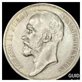 1912 Liechtenstein Silver 2 Kronen UNCIRCULATED