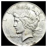 1935 Silver Peace Dollar CLOSELY UNCIRCULATED