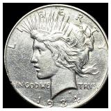 1934 Silver Peace Dollar CLOSELY UNCIRCULATED
