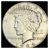 1934 Peace Silver Dollar CLOSELY UNCIRCULATED