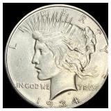 1934-D Silver Peace Dollar CLOSELY UNCIRCULATED