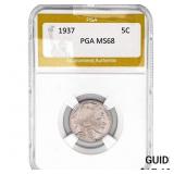 1937 Buffalo Nickel PGA MS68