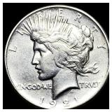1921 Silver Peace Dollar CLOSELY UNCIRCULATED