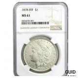 1878 8TF Morgan Silver Dollar NGC MS61