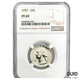 1957 Washington Silver Quarter NGC PF69