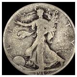 1919-D Silver Walking Liberty Half Dollar NICELY C