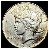 1934 Silver Peace Dollar CLOSELY UNCIRCULATED