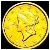 1853-C Gold $1 Liberty Head UNCIRCULATED