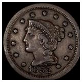 1852 Braided Hair Large Cent ABOUT UNCIRCULATED