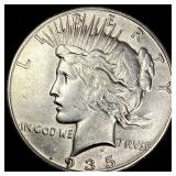 1935 Silver Peace Dollar CLOSELY UNCIRCULATED