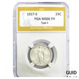 1917-S Standing Liberty Quarter PGA MS66 FH Type 1