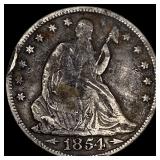1854-O Silver Seated Liberty Half Dollar HIGH GRAD