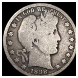 1898-O Silver Barber Half Dollar NICELY CIRCULATED