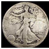 1918-S Silver Walking Liberty Half Dollar NICELY C