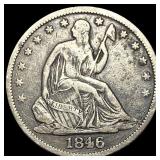 1846-O Silver Half Dollar LIGHTLY CIRCULATED