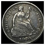 1870 Seated Liberty Half Dime CLOSELY UNCIRCULATED